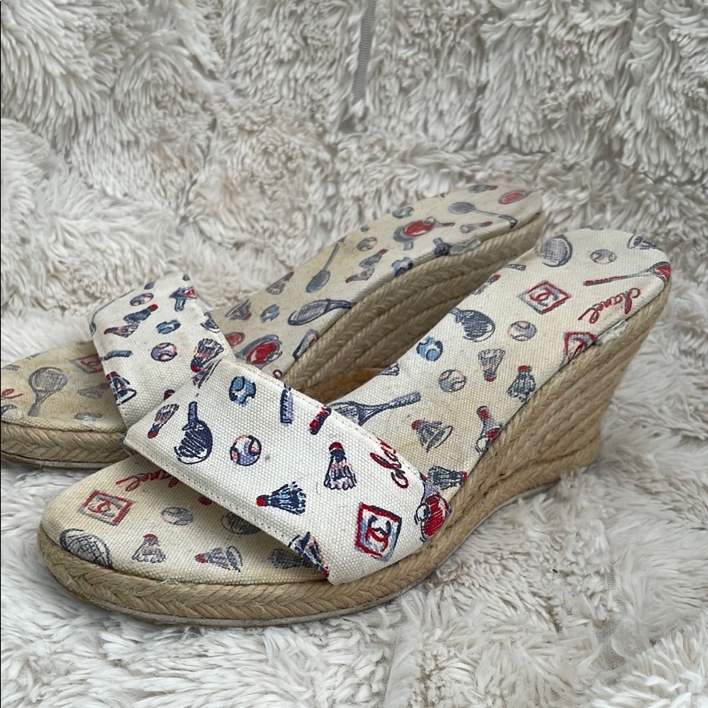 Chanel printed canvas espadrilles 7